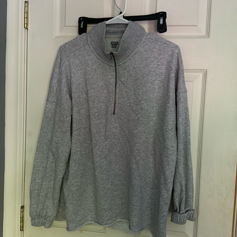 aerie grey quarter zip